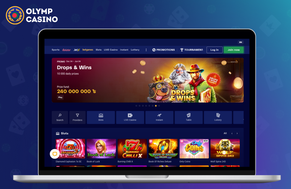 To log in to your Olymp Casino Bangladesh account, visit the official website