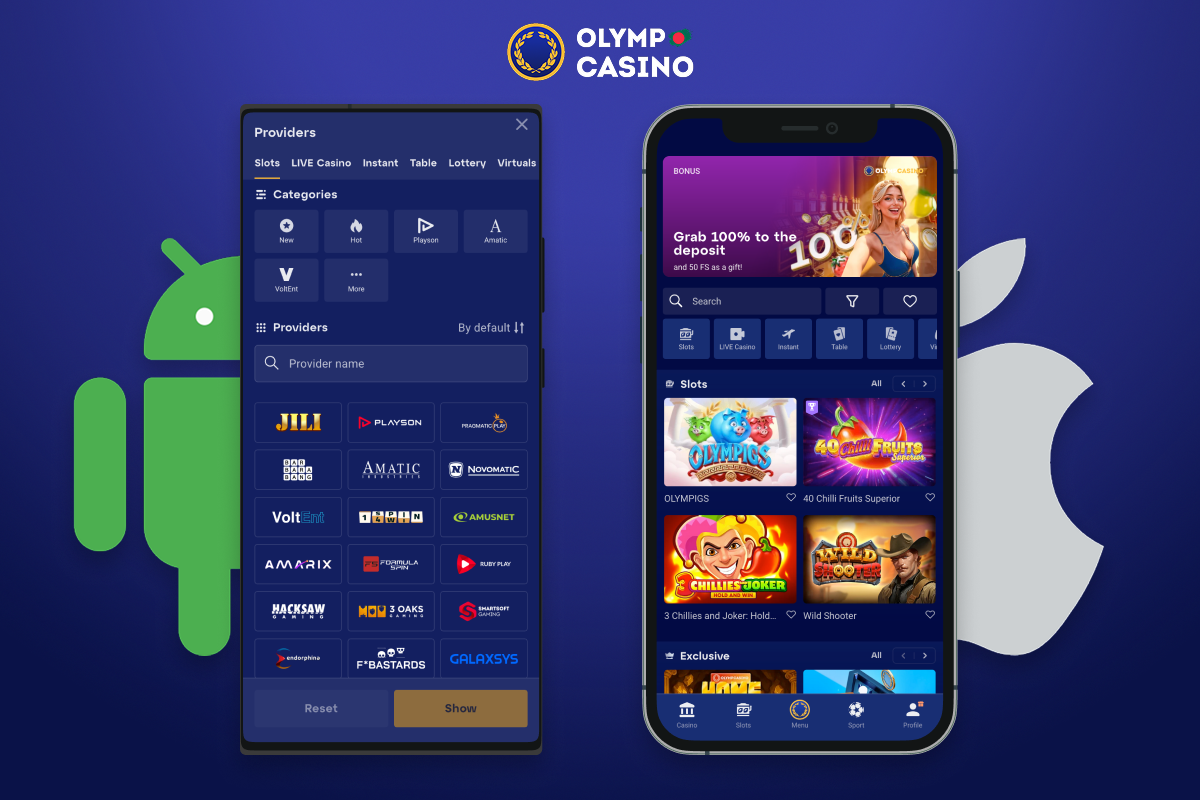 Gamblers from Bangladesh can download the Olymp Casino mobile app for Android and iOS and play casino games wherever they like