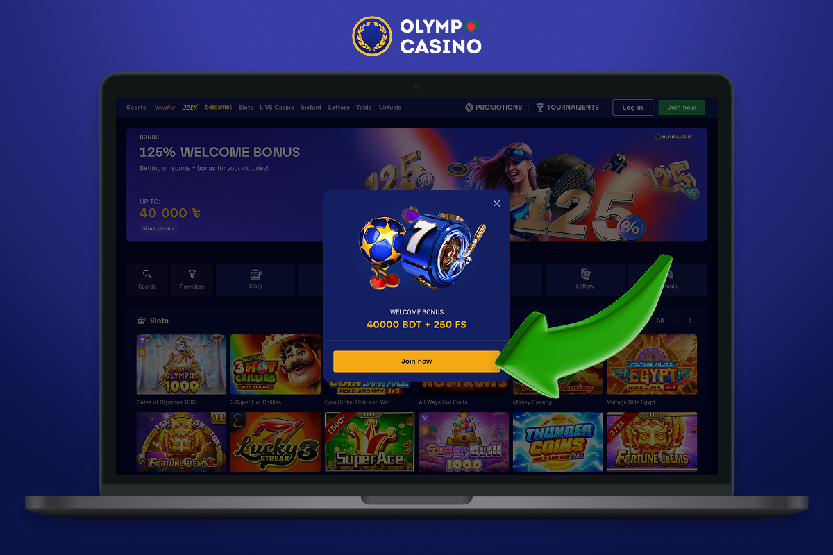 To get the Olymp Casino sign-up bonus new users from Bangladesh need to confirm their account and activate the welcome offer
