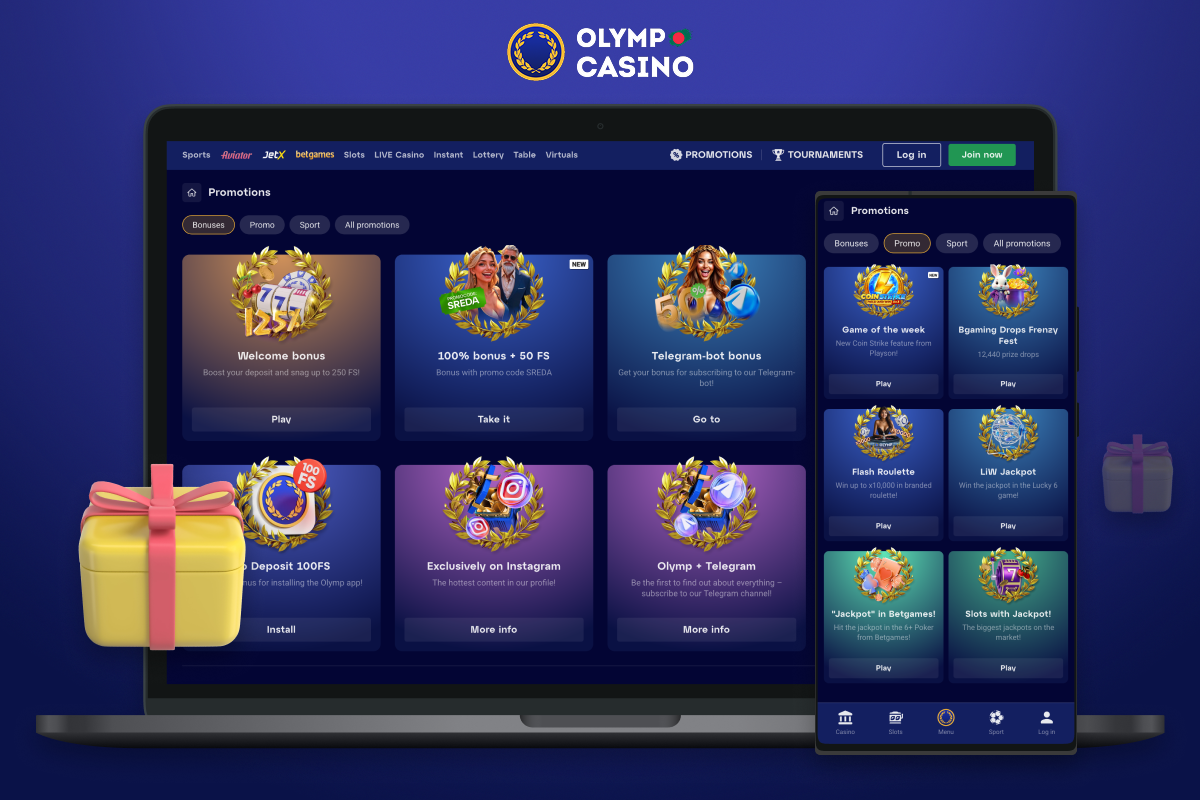 Olymp Casino bonuses include welcome packages, cashback and no-deposit promotions, making the game favourable for both new and regular users in Bangladesh
