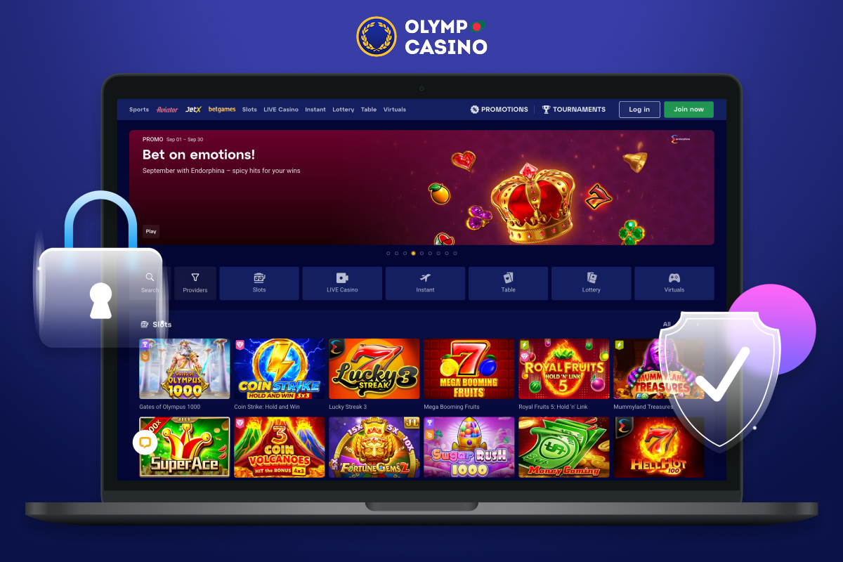 The Olymp Casino online platform takes care of its users' data